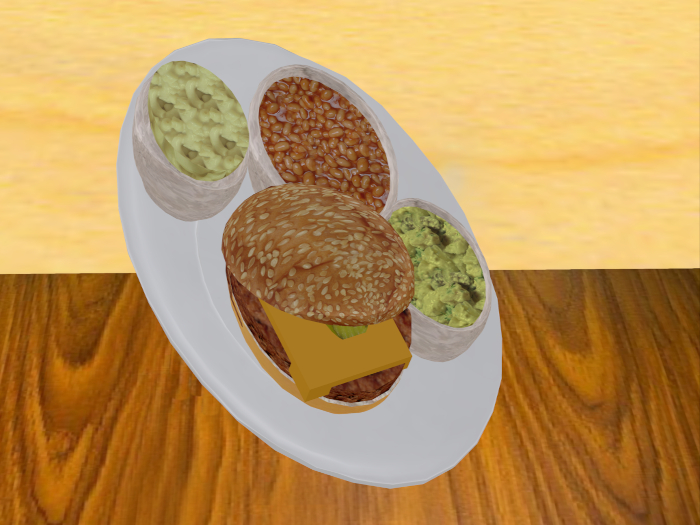 Mama's Kitchen Cheeseburger Platter