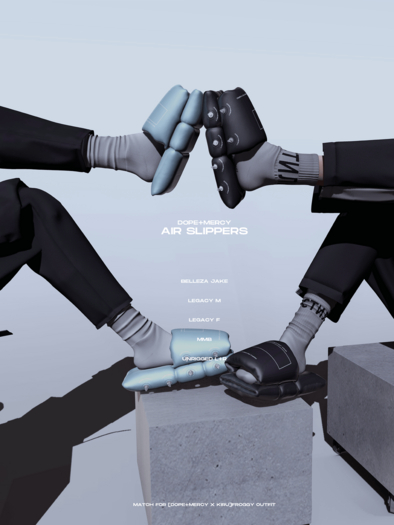 [Dope+Mercy]Air Slippers_White (ADD)