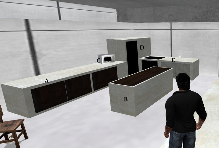 Second Life Marketplace - Kueche Bodenschrankelement SLS
