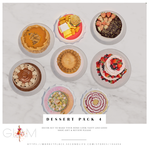 ***-Glam- Dessert Pack 4 (Decor Set)***