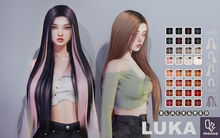 [monso] Luka Hair /Black & Red
