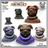 FC - FULL PERM Ladies&Gentlemen Animals Planter - Mr. Pug ,COMES WITH 6 TEXTURES