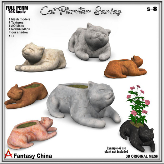 FULL PERM Cat Planter