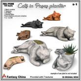 FULL PERM Cat in Poses planter S-1