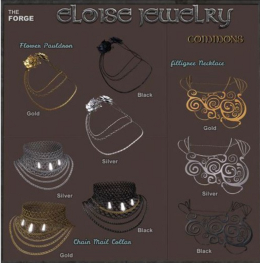 [The Forge] Filigree Necklace, (Black) -CBOX