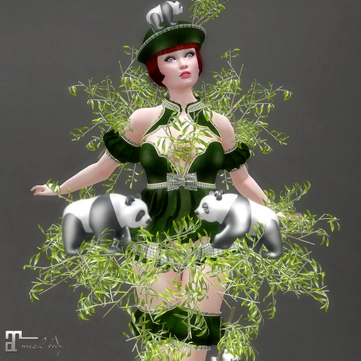 * Miss Panda * Green Outfit *