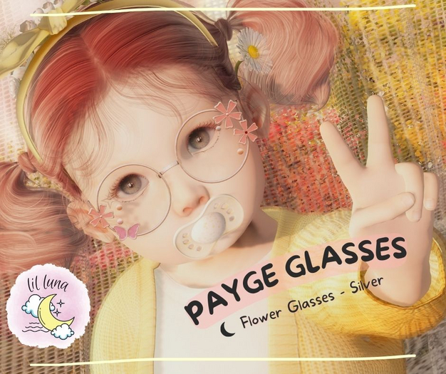 Lil Luna - Payge Glasses - Flower [Silver]