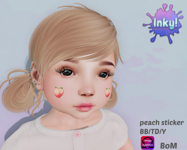 Inky! peach sticker