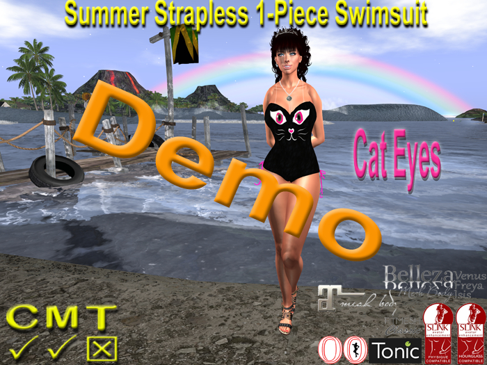 DEMO Strapless 1-Piece Swimsuit