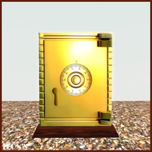Gold Safe with opening door - MODIFY COPY