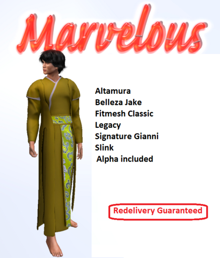 Marvelous Traditional Chinese Robe-Male - Gold