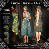 Grasshopper St Theda Dress & Hat - Sapphire