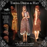 Grasshopper St Theda Dress & Hat - Ruby