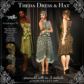 Grasshopper St Theda Dress & Hat - Emerald