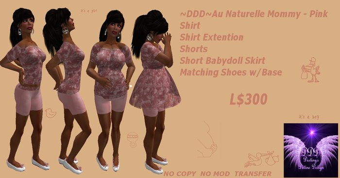 ~DDD~Au Naturelle Mommy - Pink *NEW*
