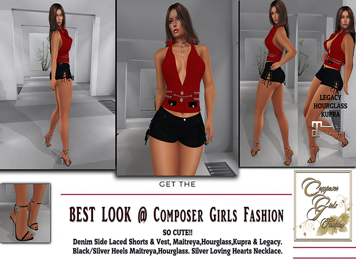 !CGF-*Landon*BLACK SHORTS  OUTFIT