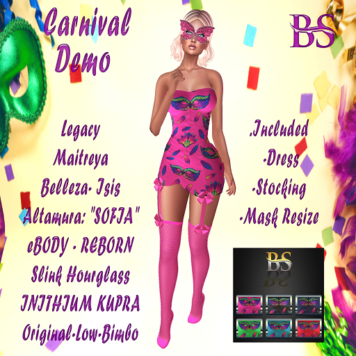 BS-Carnival Demo Dress Stocking Mask