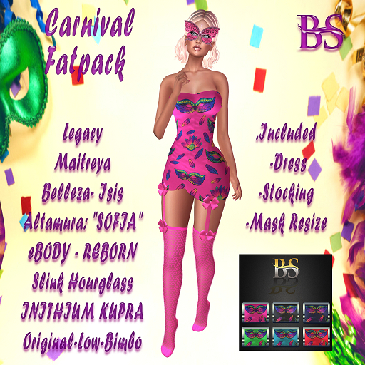 BS-Carnival Fatpack Dress Stocking Mask