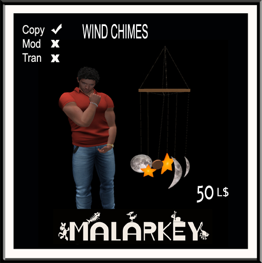  WIND CHIMES (animated.. Moon & Stars)