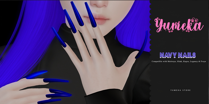 Yumeka - Navy Nails :::UNPACKER:::