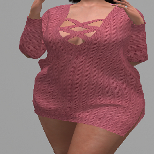 LoveMomma Pink Sweater Dress