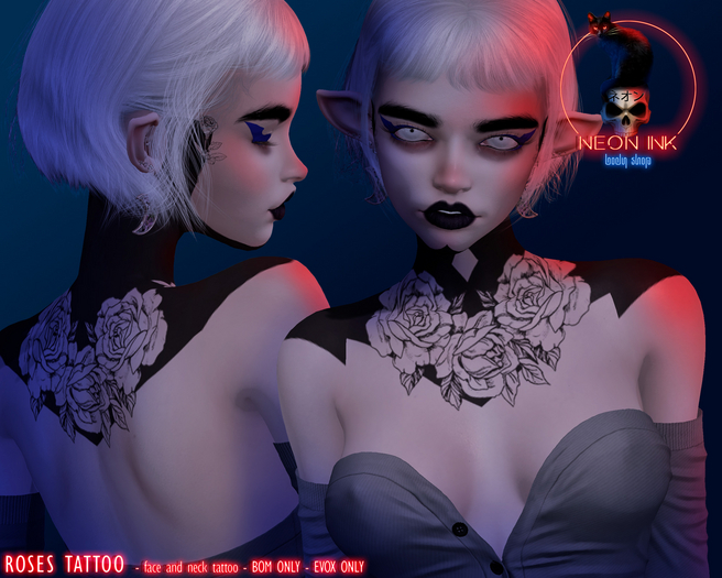 NEON INK - Roses Tattoo - EVOX