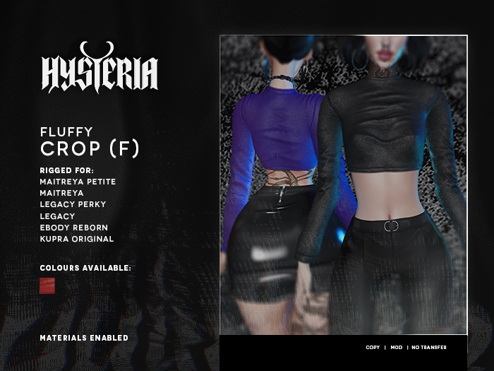 H! Fluffy Crop (f) RED