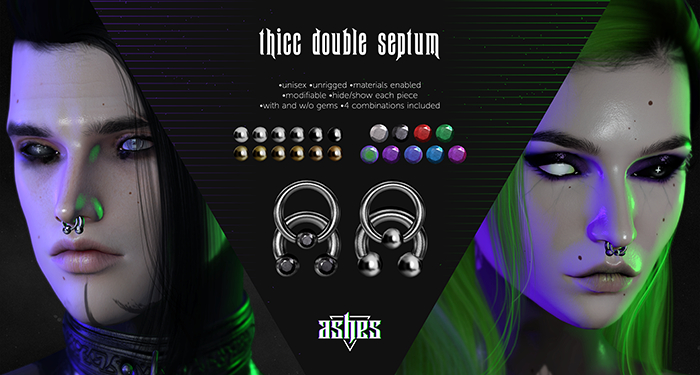 .ashes. thicc double septum