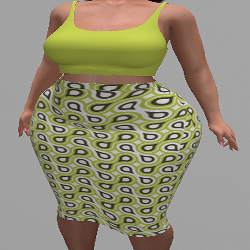 LoveMomma Green Drops Pencil Skirt & Tank