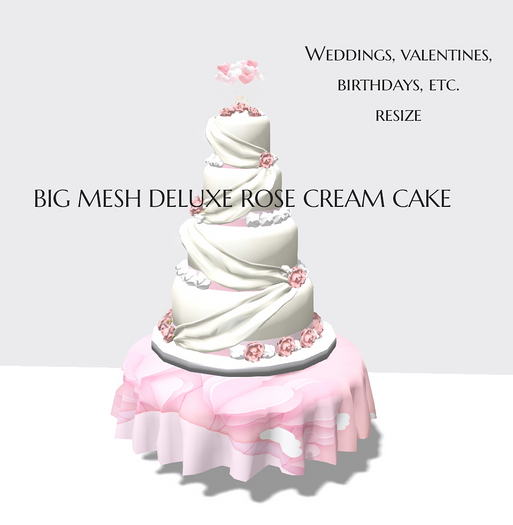 BIG MESH DELUXE ROSE CREAM CAKE BOX