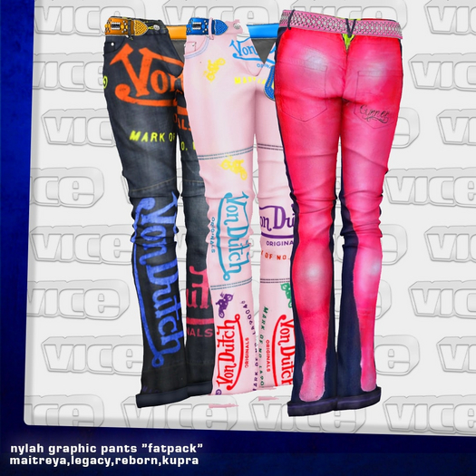 VICE - Nylah Graphic Trousers "FATPACK"