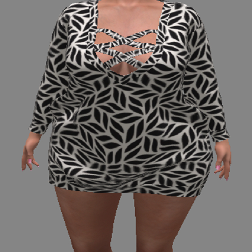 LoveMomma Black Leaves Sweater Dress