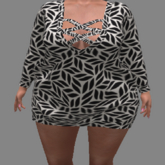 LoveMomma Black Leaves Sweater Dress