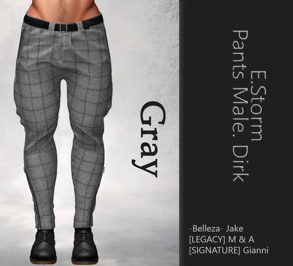 E.Storm Pants Male. Dirk Gray