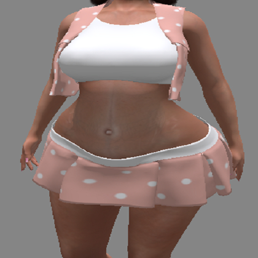 LoveMomma PInk Dots Skirt & Jacket Top