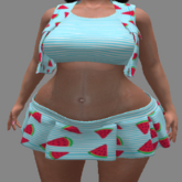 LoveMomma Watermelon Skirt & Jacket Top