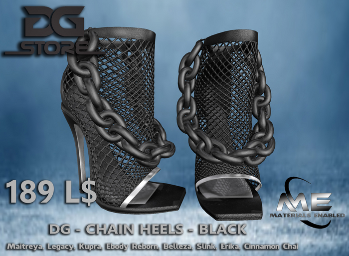 DG - Chain Heels - Black - Box