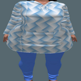 LoveMomma Blue ZigZag Hoodie & Leggings