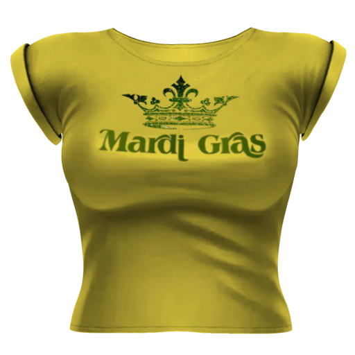 Mardi Gras GOLD CUFF TEE (BOXED)