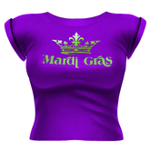 Mardi Gras PURPLE CUFF TEE (BOXED)