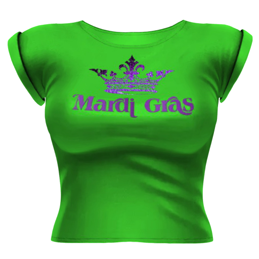 Mardi Gras GREEN CUFF TEE (BOXED)
