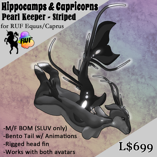 Hippocamps & Capricorns - Pearl Keeper STRIPED