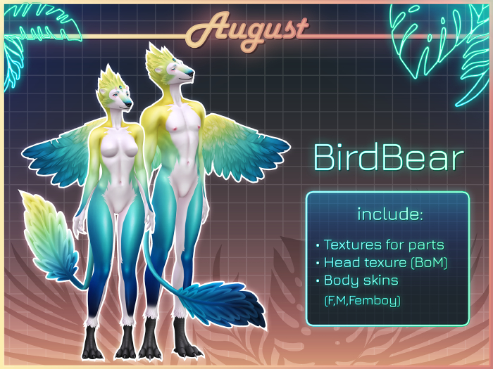 [• AUGUST •] - BirdBear MOD