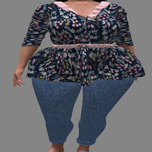 LoveMomma Blue Floral Frill Top & Jeans