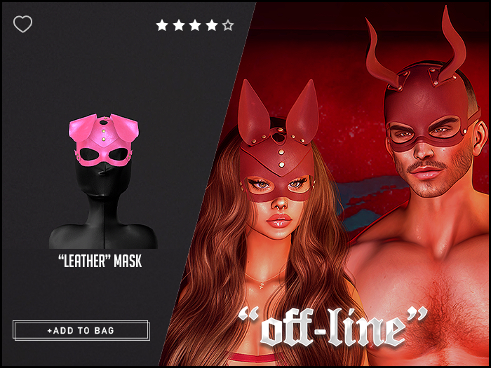 "Off-Line" x "Leather" Mask / Puppy / Pink