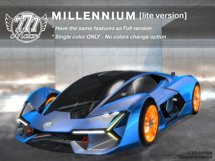 [777-lite] MILLENNIUM - Electric Blue (rez&touch)