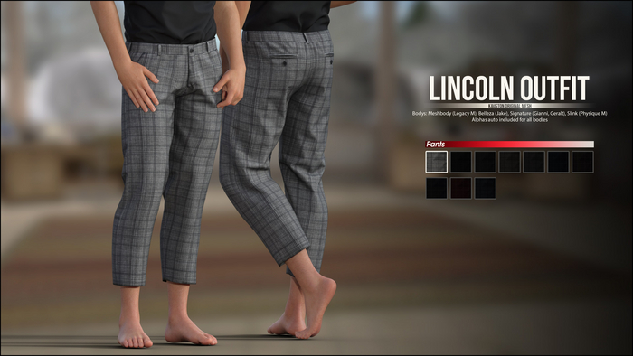 [Kauston] Lincoln Outfit - Pants (Light Gray)