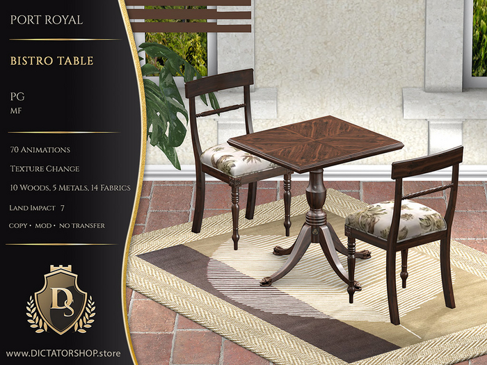 [Ds] Port Royal - Bistro Table PG