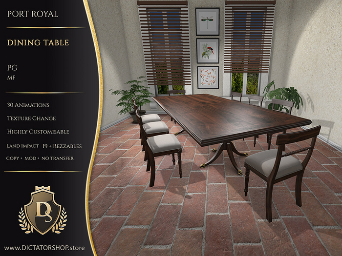 [Ds] Port Royal - Dining Table PG