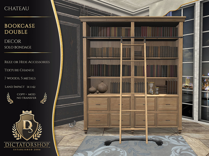 [Ds] Chateau - Bookcase Double Decor